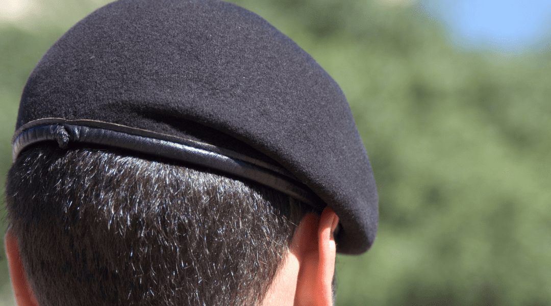 Soldier wearing Black Beret