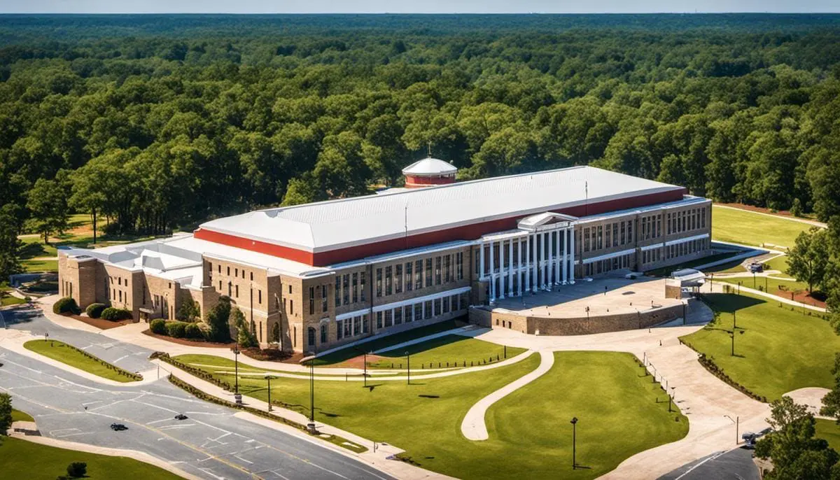 An image of the Fort Benning Museums building with the text 'Location and Operation Hours'