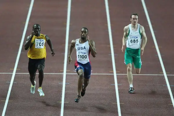USA American Olympian running on Track