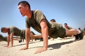 soldier doing Push-ups