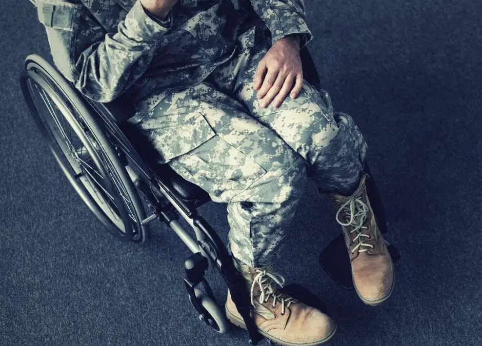 Disabled Military Soldier in Wheelchair